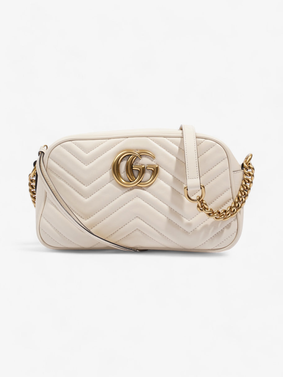 Gucci GG Marmont White Matelasse Leather Small Image 1