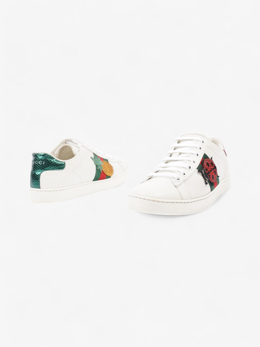 Gucci Ace Embroidered Sneakers  White  / Red / Green Leather EU 35.5 UK 2.5 Image 9