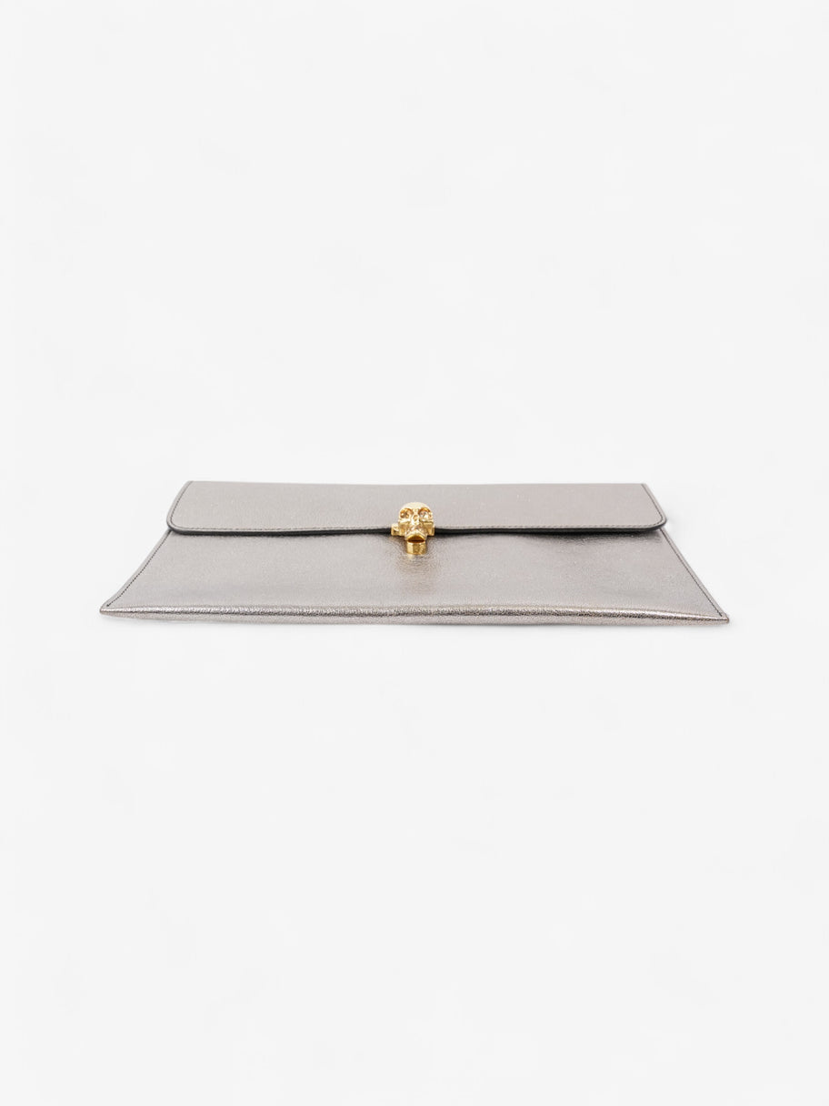 Alexander mcqueen silver clutch on sale