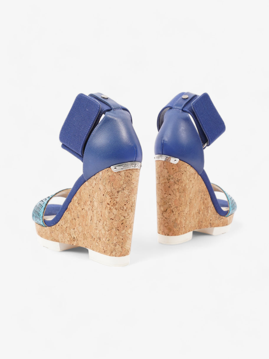 Neston Platform Wedge Sandals 120 Blue  Python EU 37 UK 4 Image 10