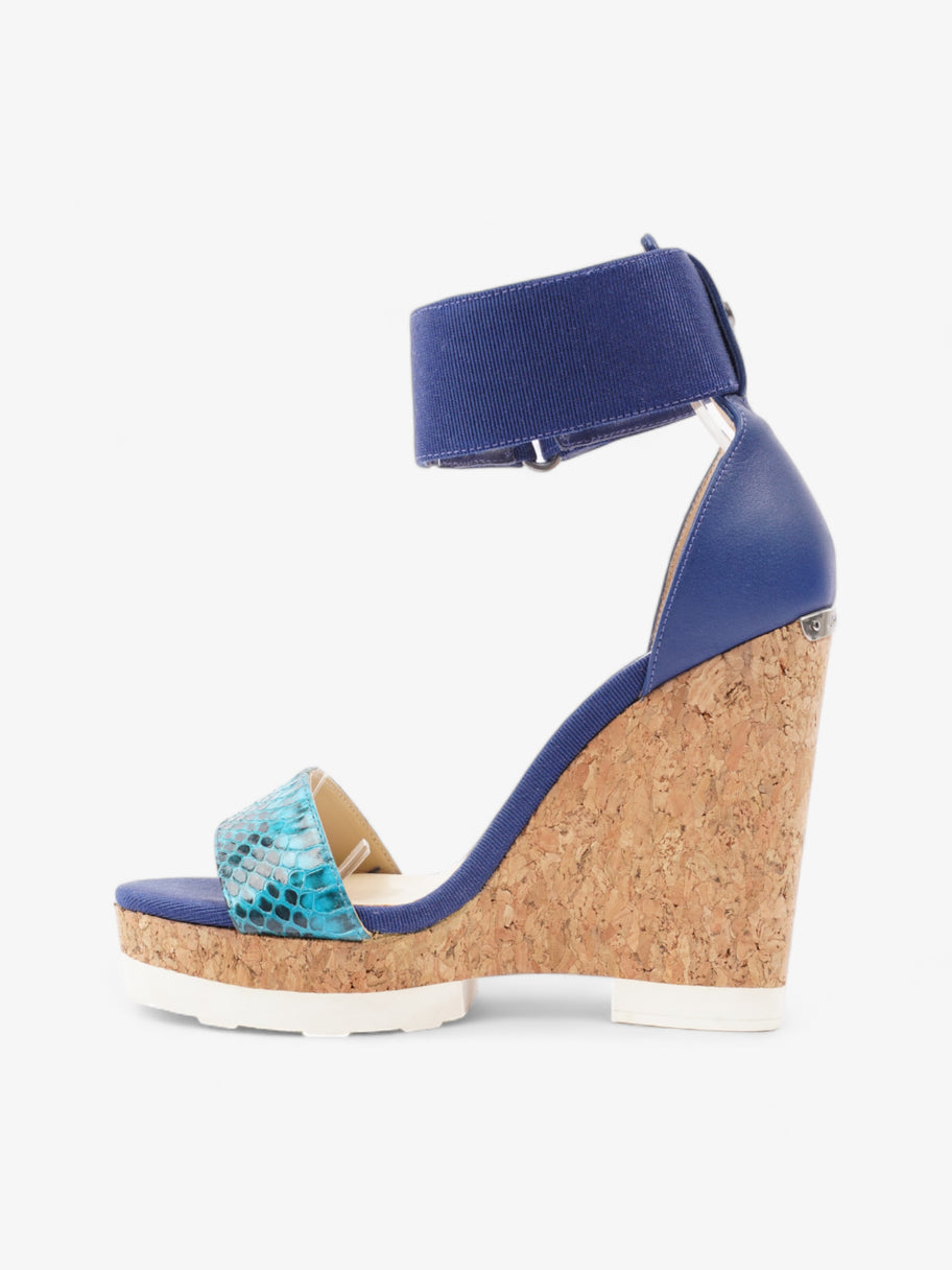 Neston Platform Wedge Sandals 120 Blue  Python EU 37 UK 4 Image 3