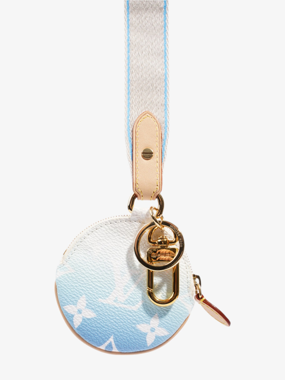 Louis Vuitton By The Pool Lanyard Key Holder Blue / White Canvas Image 5