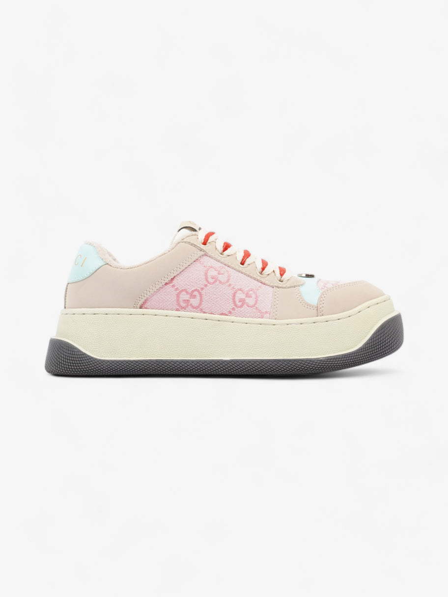 Gucci Screener Sneakers Pink / Beige / Teel Canvas EU 37 UK 4 Image 1