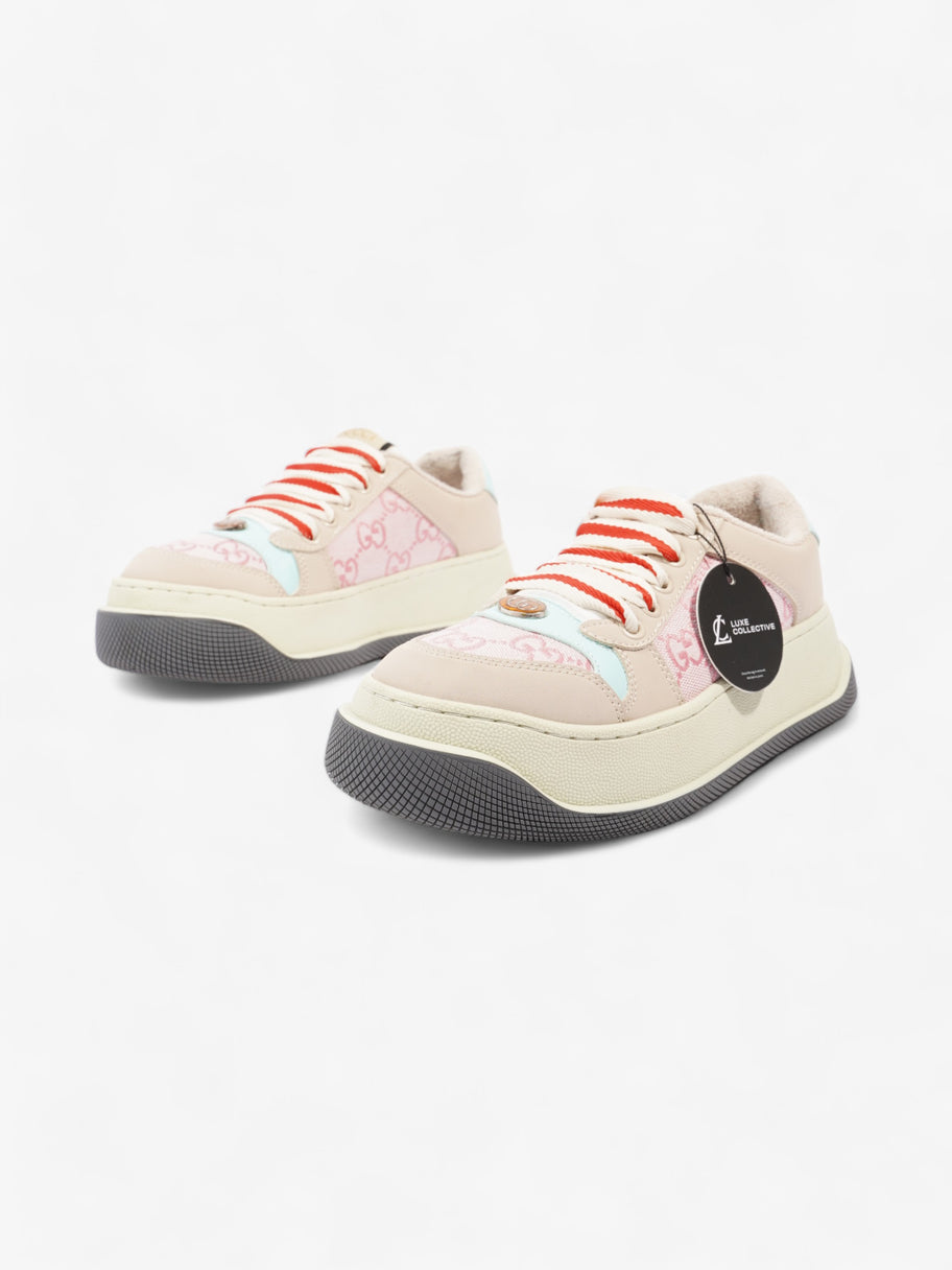 Gucci Screener Sneakers Pink / Beige / Teel Canvas EU 37 UK 4 Image 10