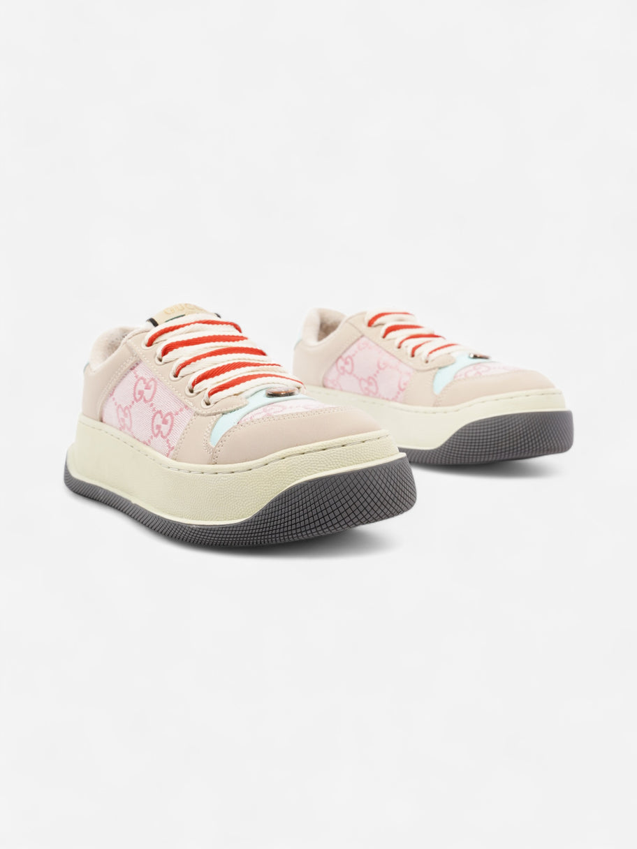 Gucci Screener Sneakers Pink / Beige / Teel Canvas EU 37 UK 4 Image 2