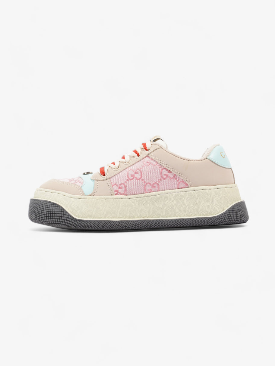 Gucci Screener Sneakers Pink / Beige / Teel Canvas EU 37 UK 4 Image 3