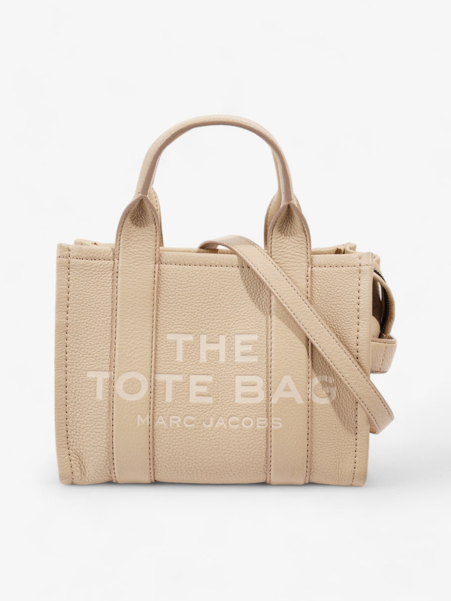 Marc Jacobs The Tote Bag Beige Grained Leather Small Image 1