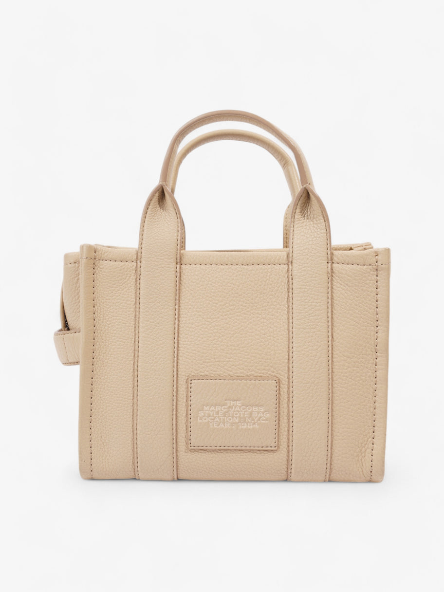 Marc Jacobs The Tote Bag Beige Grained Leather Small Image 4