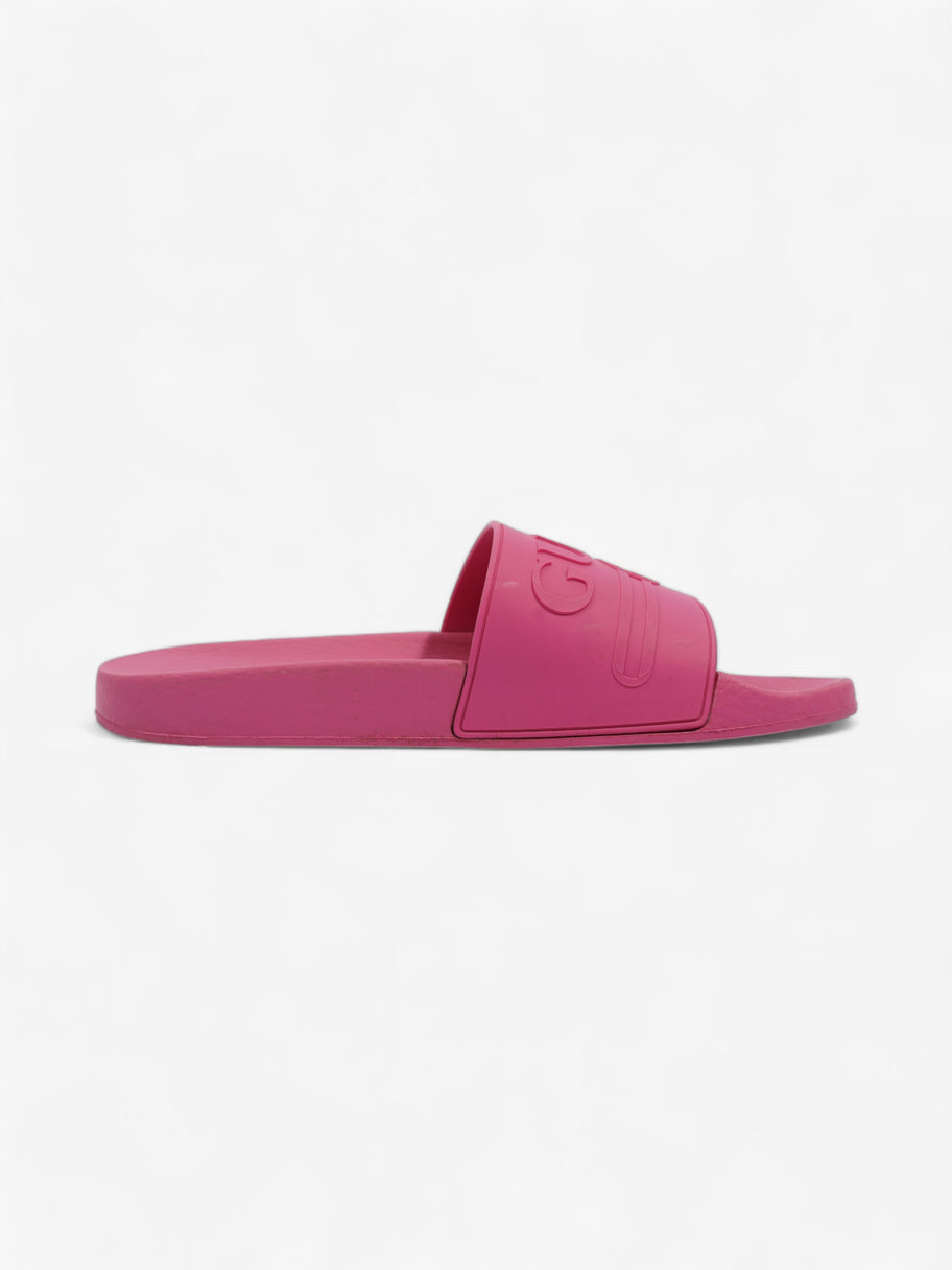 Gucci Logo Slider Fuschia Rubber EU 41 UK 8 Image 4