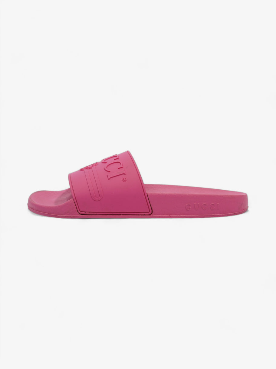 Gucci Logo Slider Fuschia Rubber EU 41 UK 8 Image 5