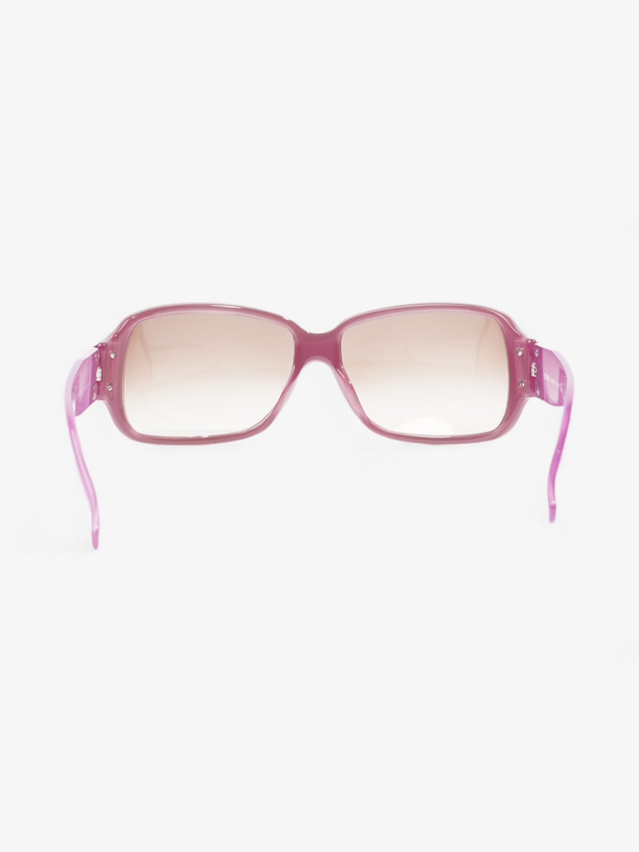 Versace Oversized Sunglasses Pink / Brown Acetate 120mm Image 3