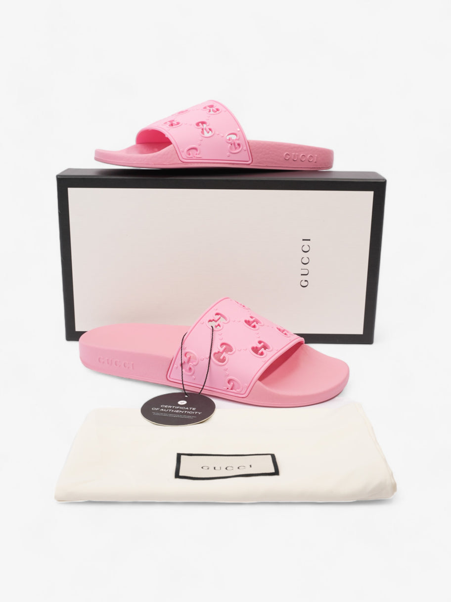 Gucci GG Sliders Pink Rubber EU 38 UK 5 Image 10