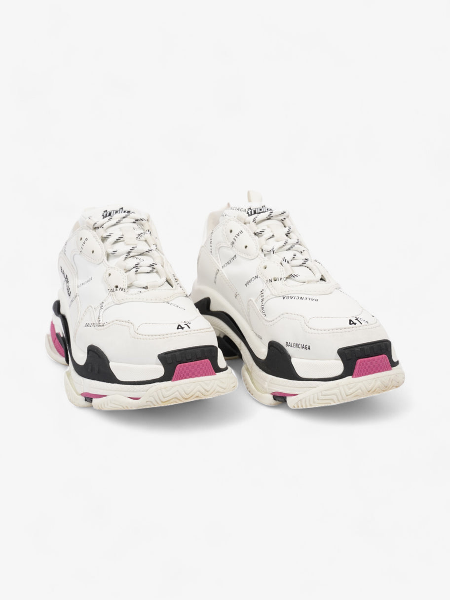 Balenciaga Triple S Graffiti  White / Black / Pink Leather EU 41 UK 7 Image 2