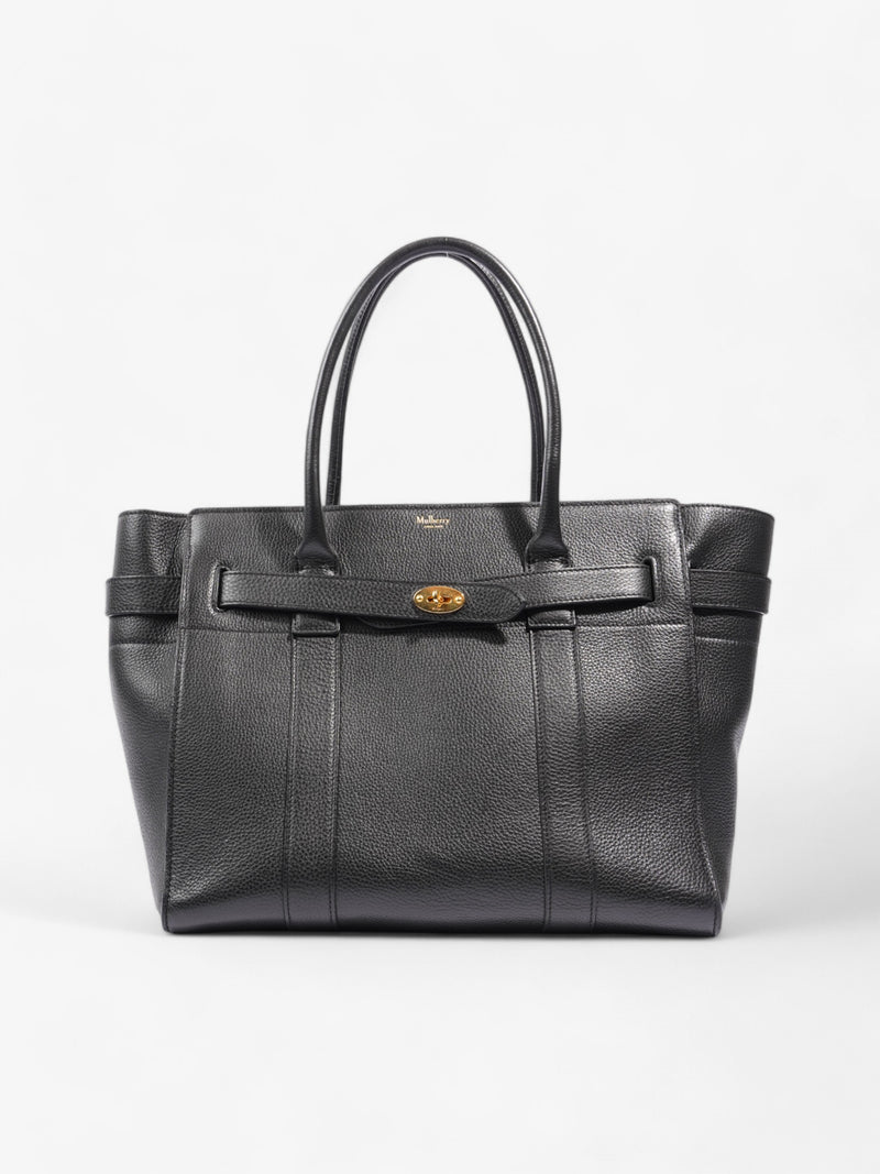  Mulberry Zipped Bayswater Black Grained Leather Large