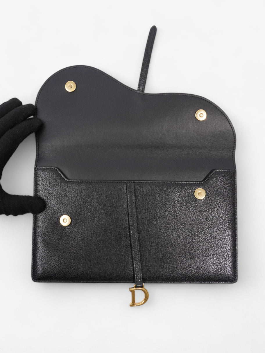 Christian Dior Saddle Pouch Black Leather Image 6