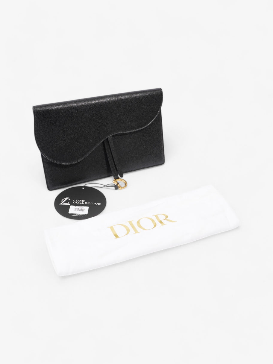 Christian Dior Saddle Pouch Black Leather Image 8