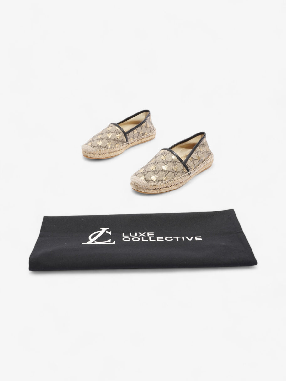 Gucci GG Bee Espadrille GG Supreme / Gold Canvas EU 36.5 UK 3.5 Image 10