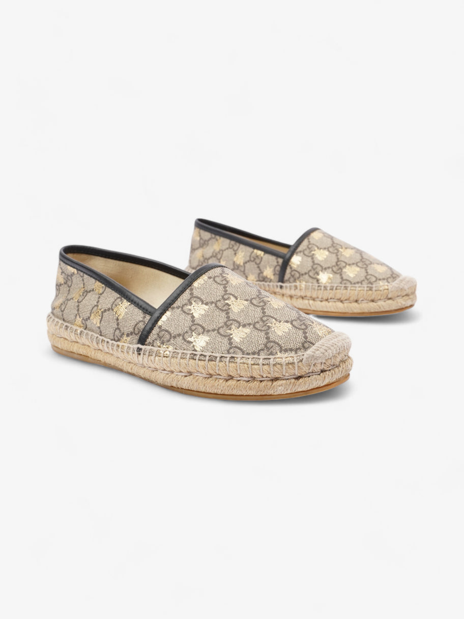 Gucci GG Bee Espadrille GG Supreme / Gold Canvas EU 36.5 UK 3.5 Image 2