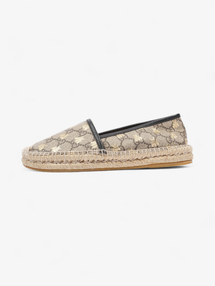 Gucci GG Bee Espadrille GG Supreme / Gold Canvas EU 36.5 UK 3.5 Image 5