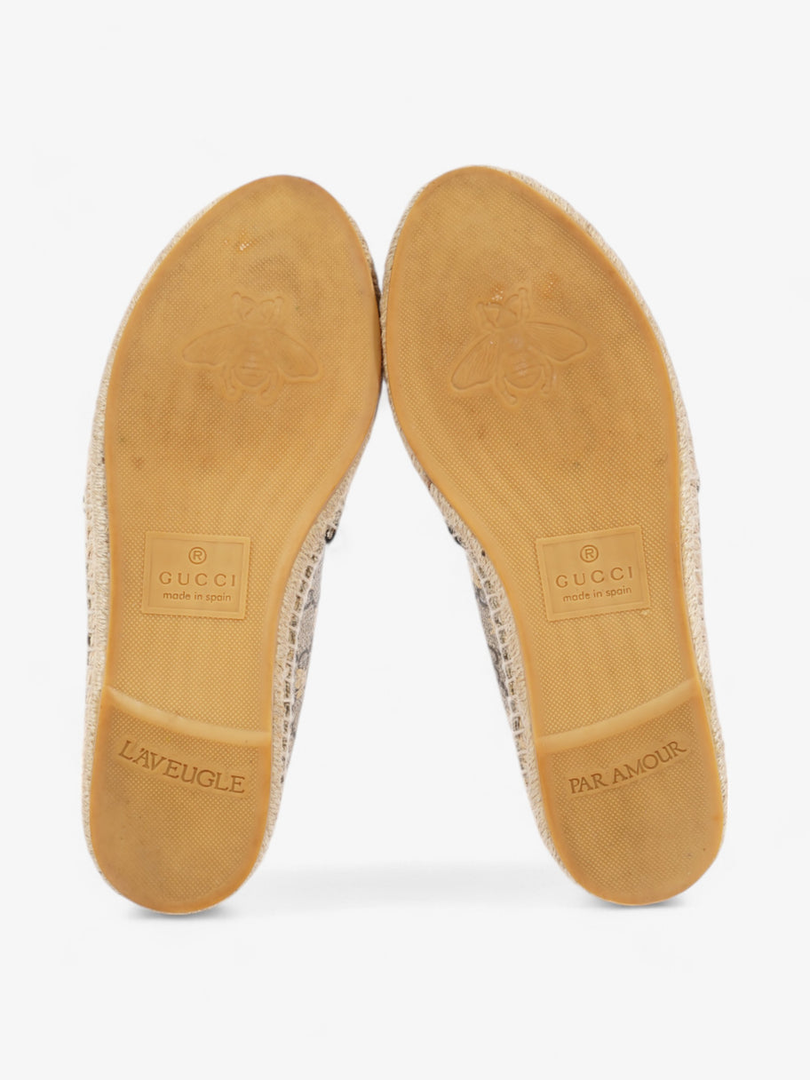 Gucci GG Bee Espadrille GG Supreme / Gold Canvas EU 36.5 UK 3.5 Image 7