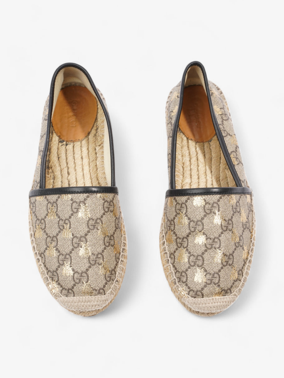 Gucci GG Bee Espadrille GG Supreme / Gold Canvas EU 36.5 UK 3.5 Image 8