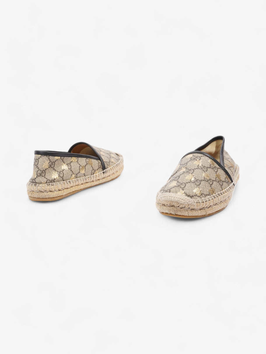 Gucci GG Bee Espadrille GG Supreme / Gold Canvas EU 36.5 UK 3.5 Image 9