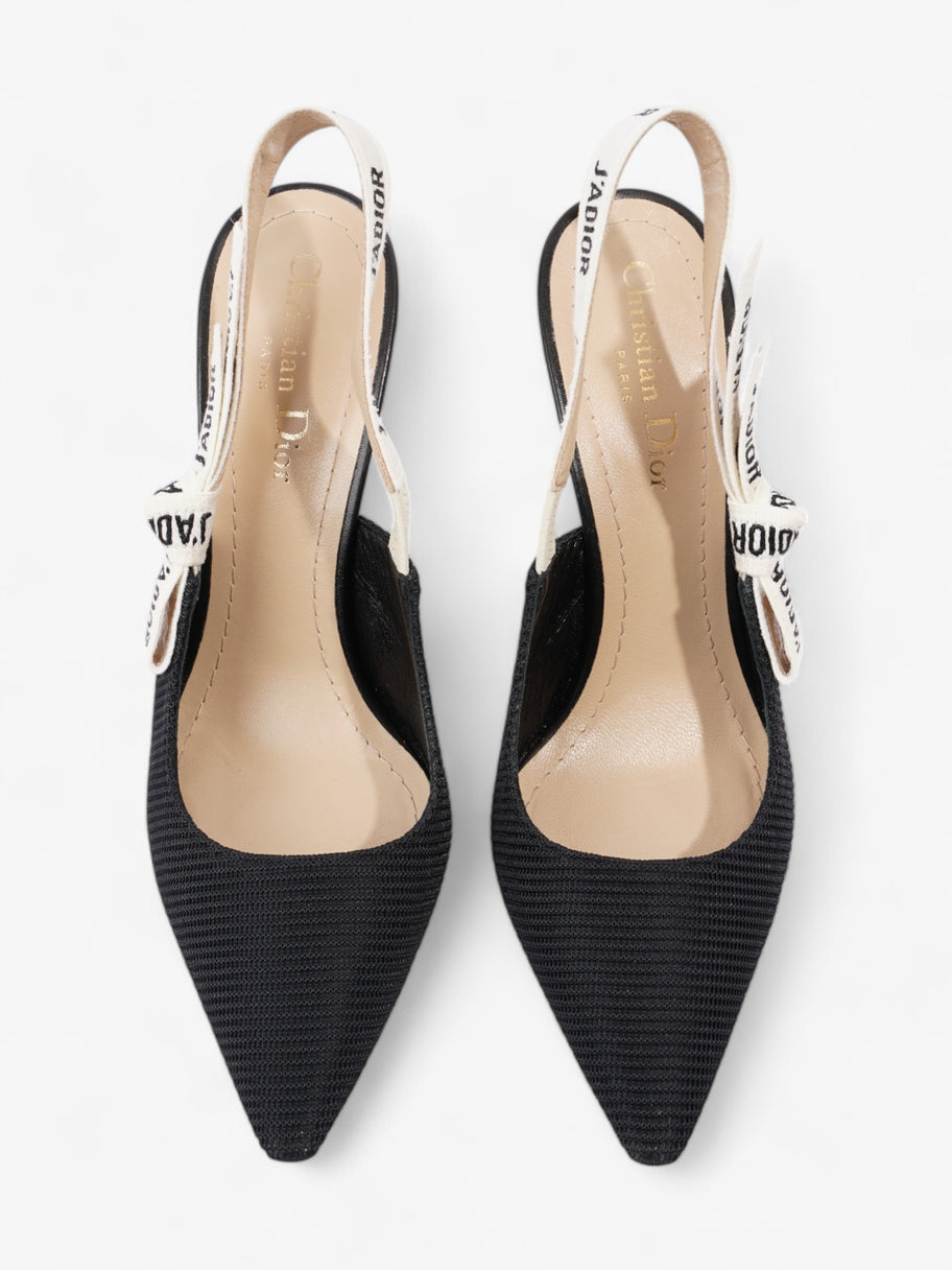 Christian Dior J'Adior Slingback Pump 100 Black / White Fabric EU 38.5 UK 5.5 Image 8