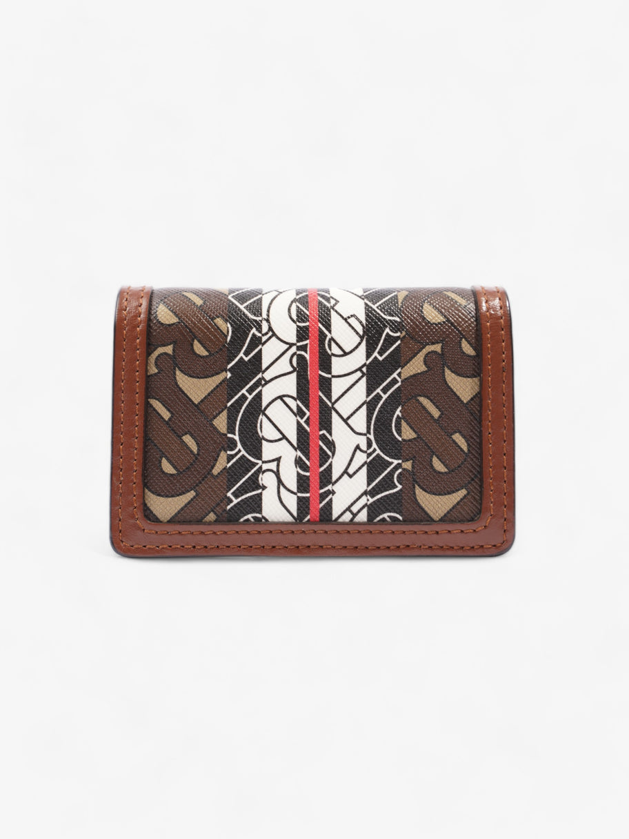 Burberry TB Mini Wallet Brown / Black / White Leather Image 3