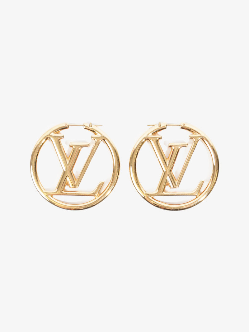  Louis Vuitton Louise Hoops Gold Base Metal GM