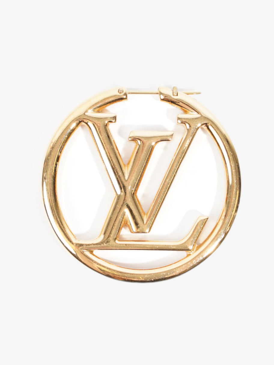 Louis Vuitton Louise Hoops Gold Base Metal GM Image 2