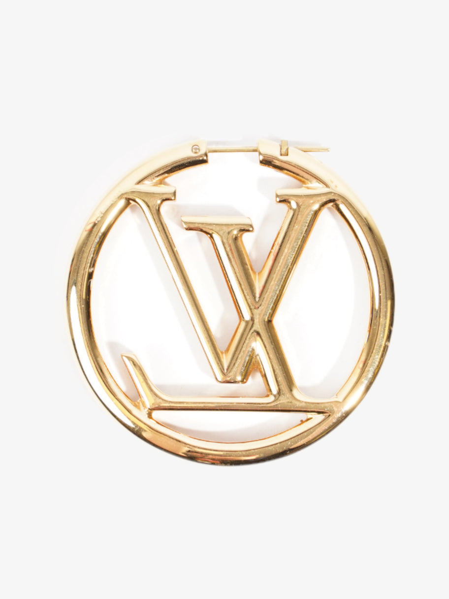 Louis Vuitton Louise Hoops Gold Base Metal GM Image 5