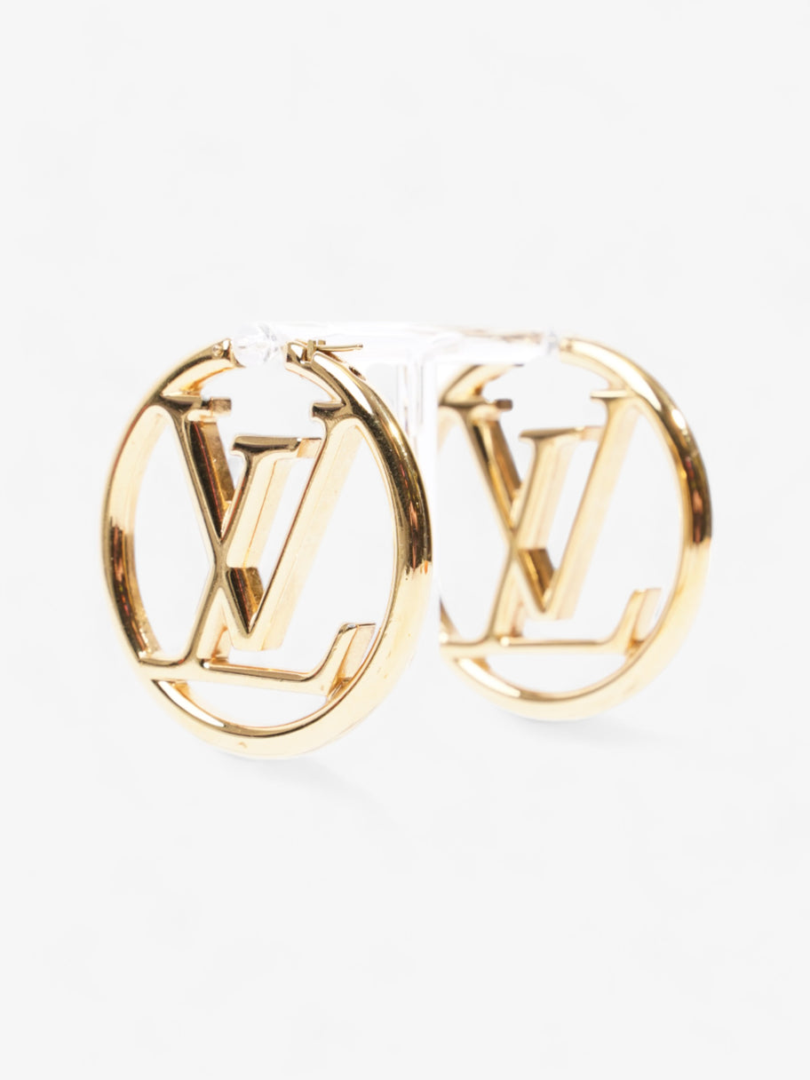 Louis Vuitton Louise Hoops Gold Base Metal GM Image 6