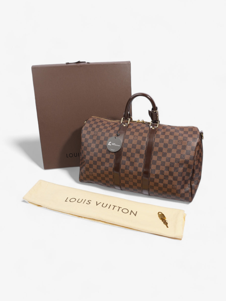 Louis Vuitton Keepall Bandouliere Damier Ebene Coated Canvas 45 Image 8