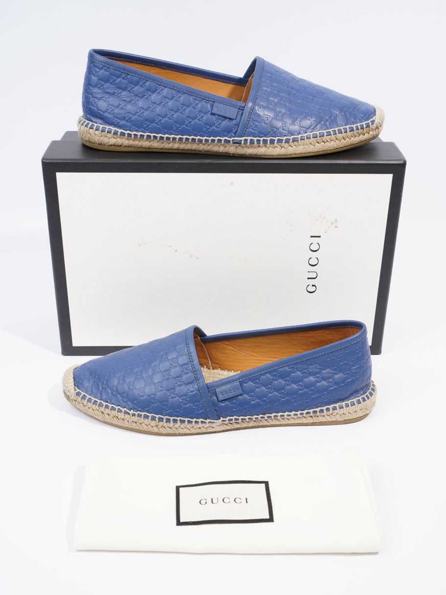 GG Espadrilles Blue Leather EU 40 UK 7 Image 9