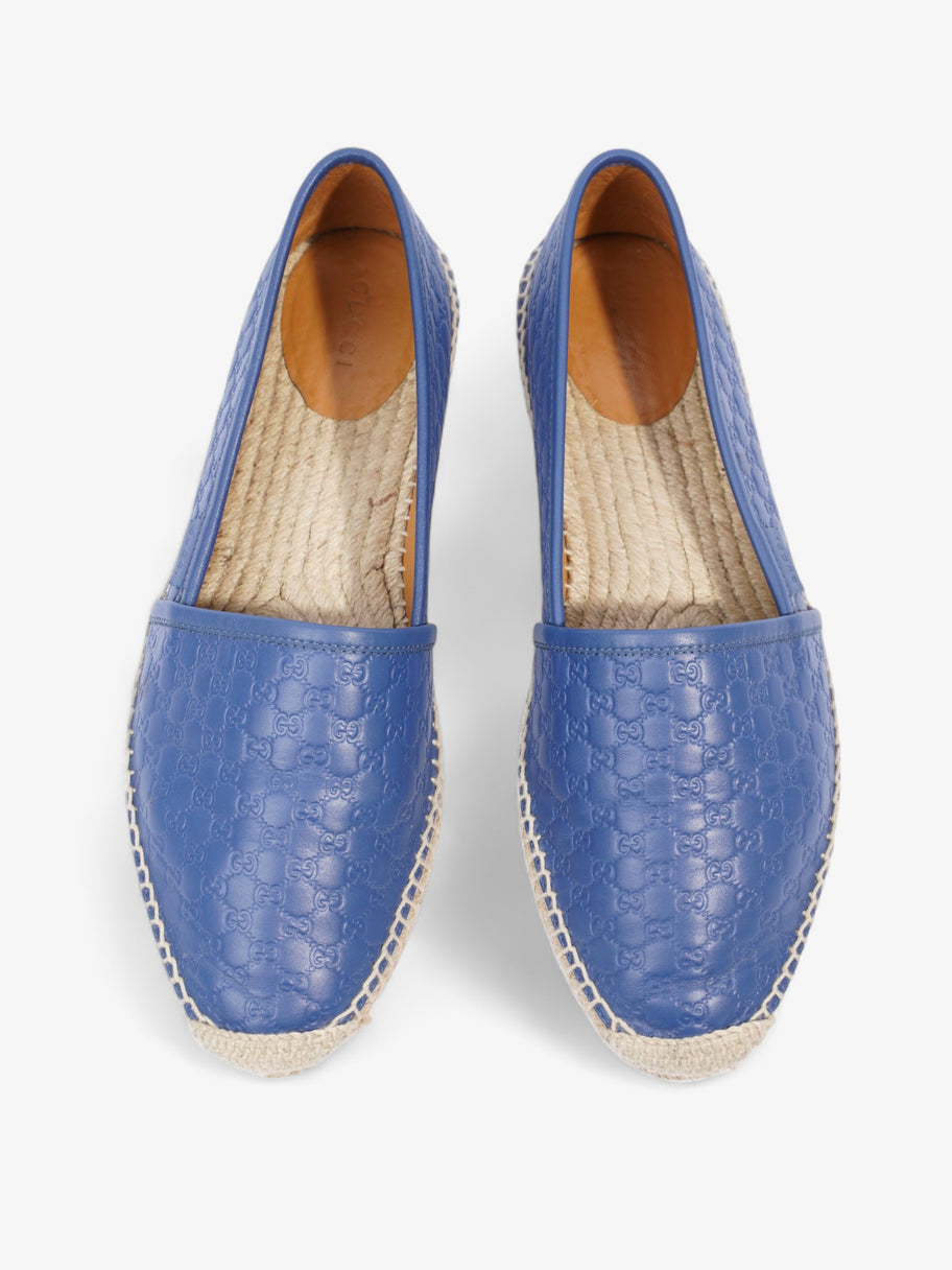 GG Espadrilles Blue Leather EU 40 UK 7 Image 7