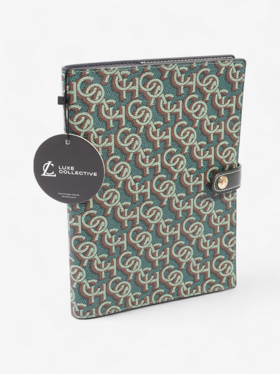 Coach A5 Organiser Notebook Green Monogram Print Coated Canvas Image 8