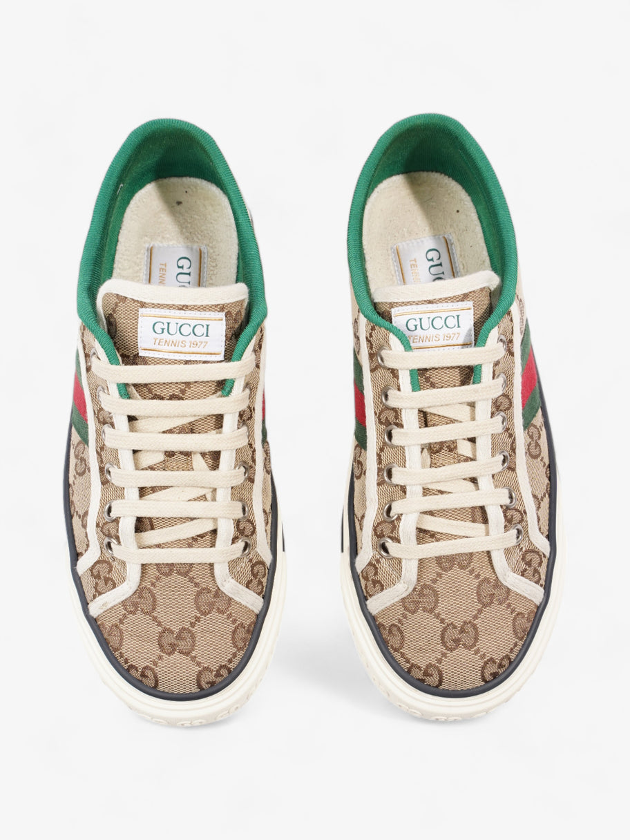 Gucci Tennis 1977 Sneakers Beige Monogram / White / Green Canvas EU 36.5 UK 3.5 Image 8