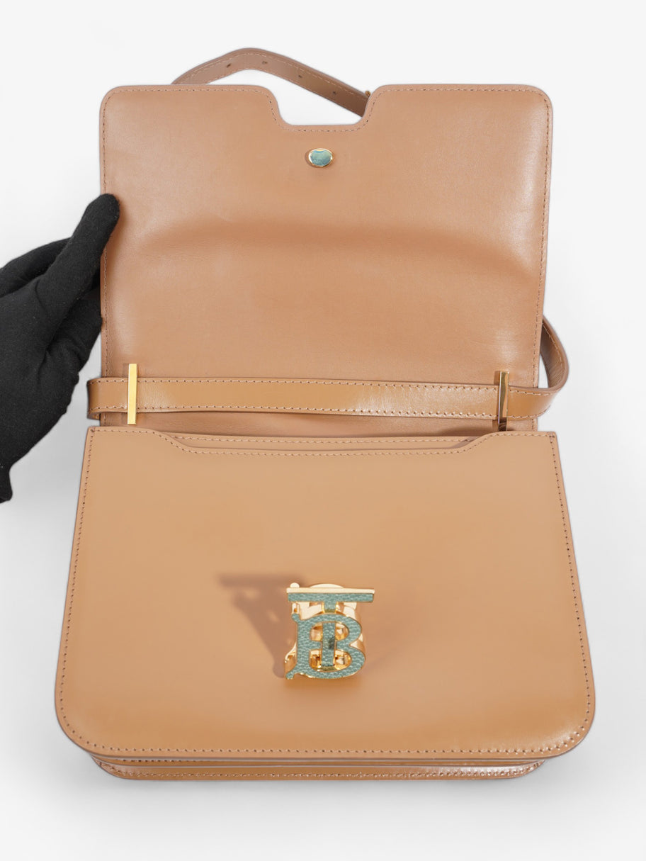 Burberry TB Logo Bag Tan Leather Image 7