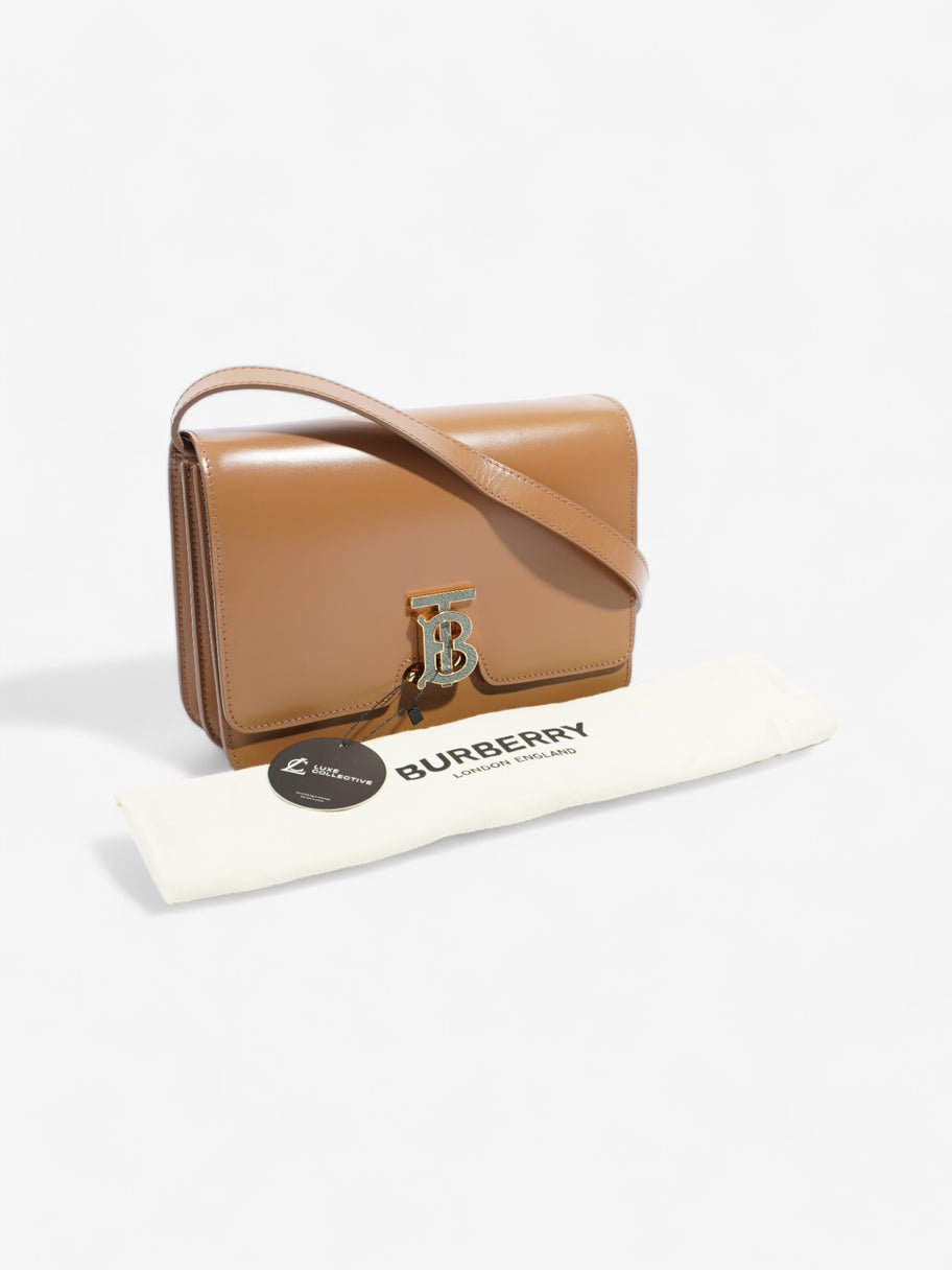 Burberry TB Logo Bag Tan Leather Luxe Collective