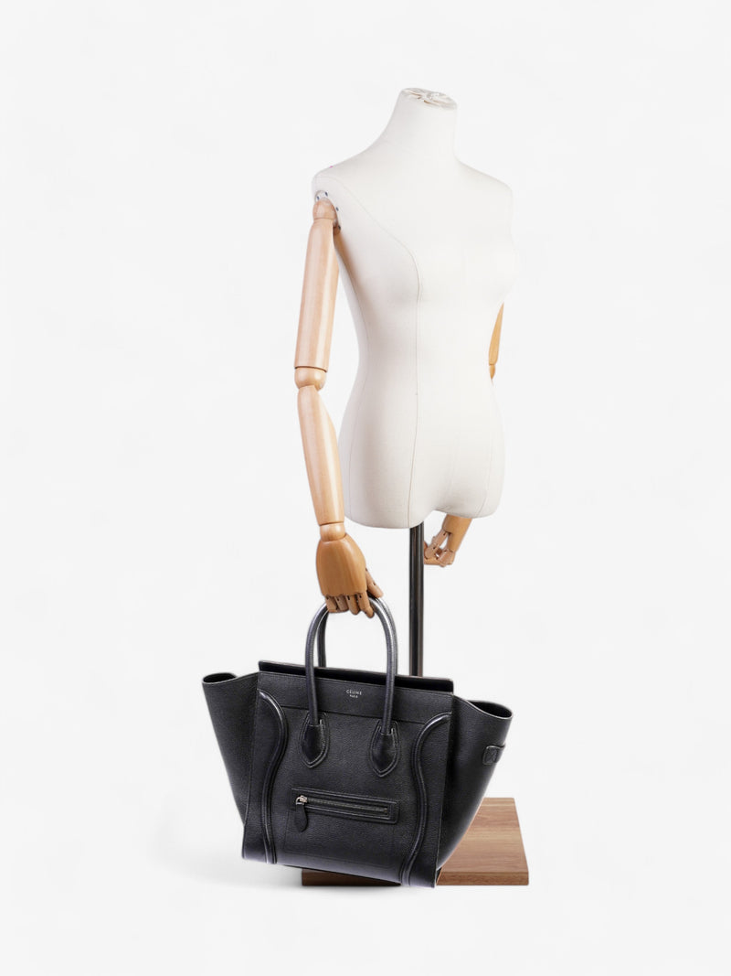  Celine Luggage Tote Black Grained Leather Mini