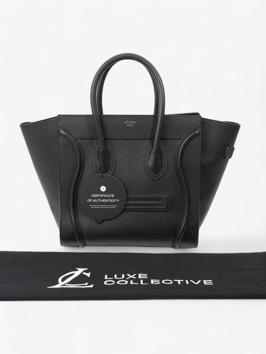 Celine Luggage Tote Black Grained Leather Mini Image 9