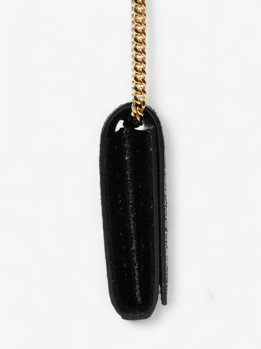 Saint Laurent Kate Chain Wallet Black Glitter Small Image 5