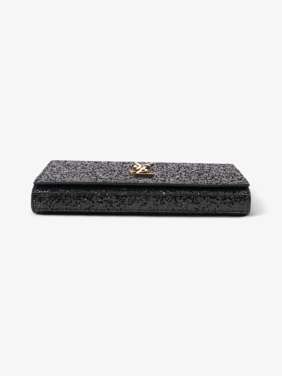 Saint Laurent Kate Chain Wallet Black Glitter Small Image 6