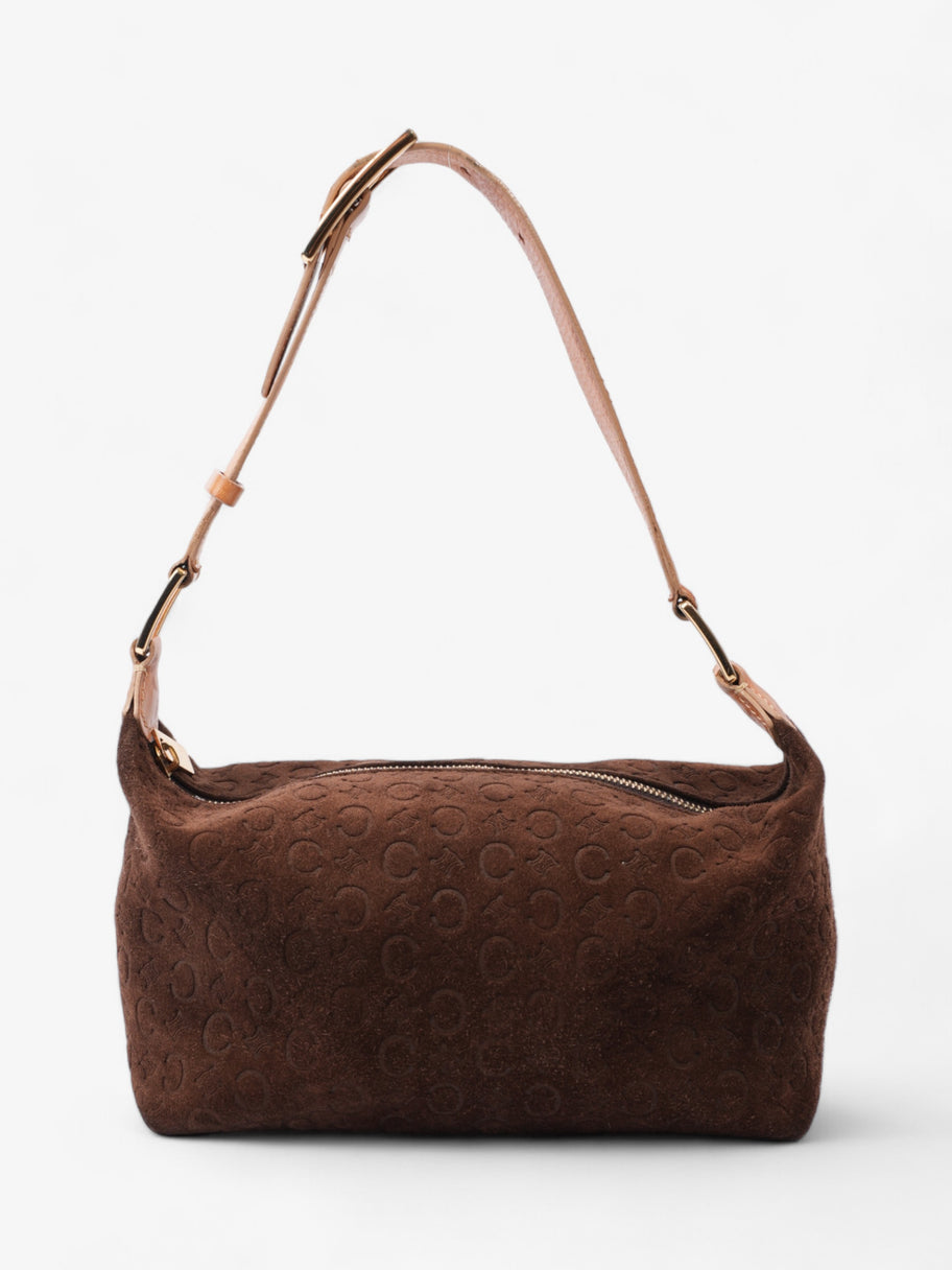 Celine Vintage Macadam Brown  Suede Image 1