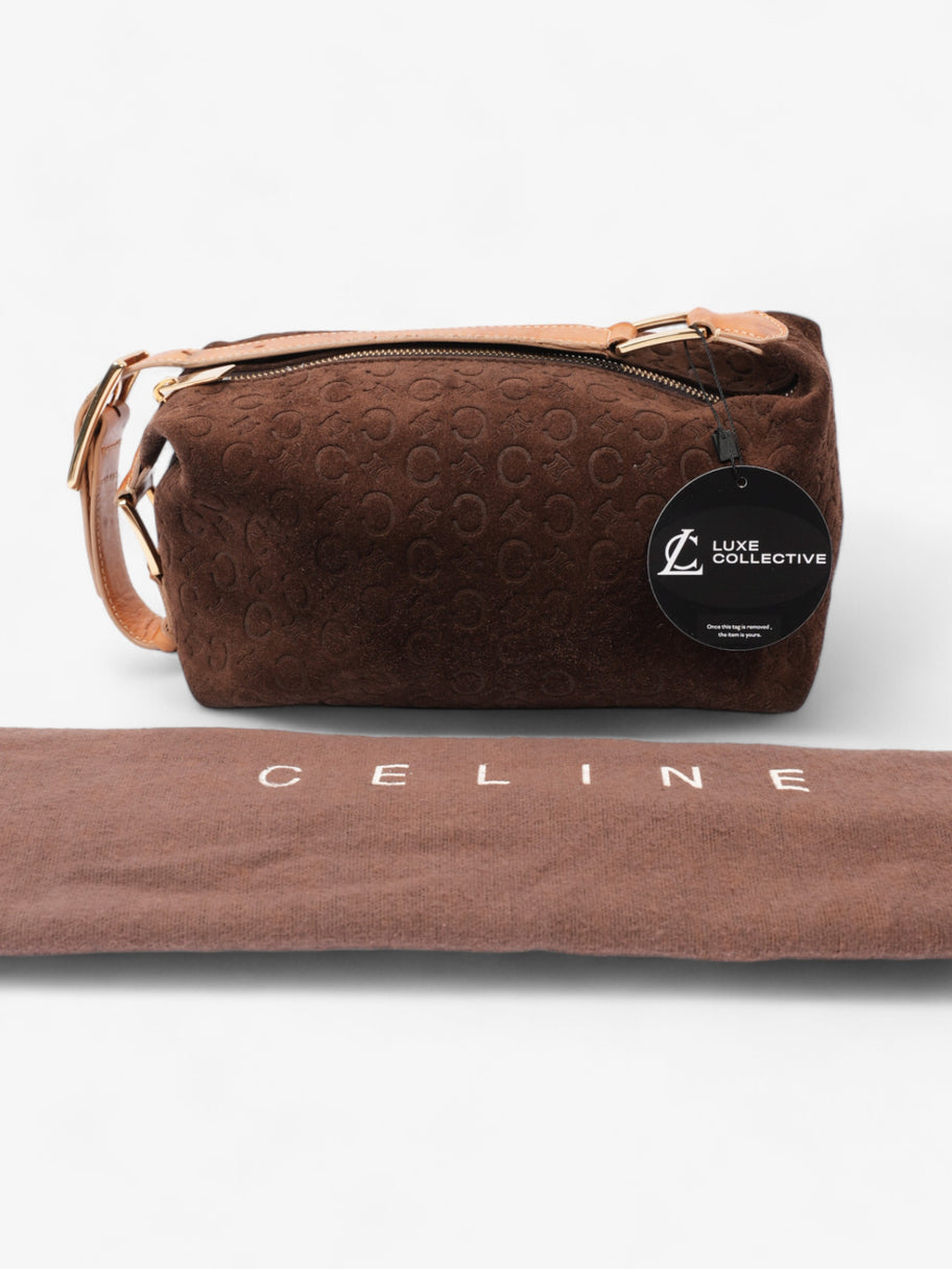 Celine Vintage Macadam Brown  Suede Image 10