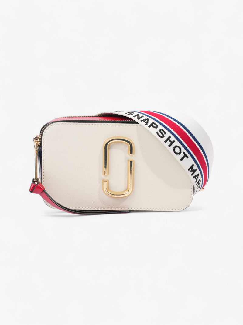  Marc Jacobs The Snapshot Bag White / Blue / Red Leather