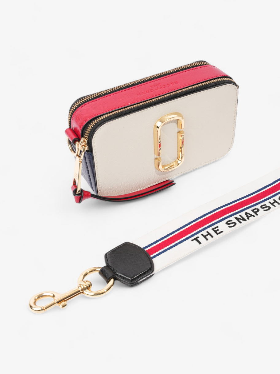 Marc Jacobs The Snapshot Bag White / Blue / Red Leather Image 7