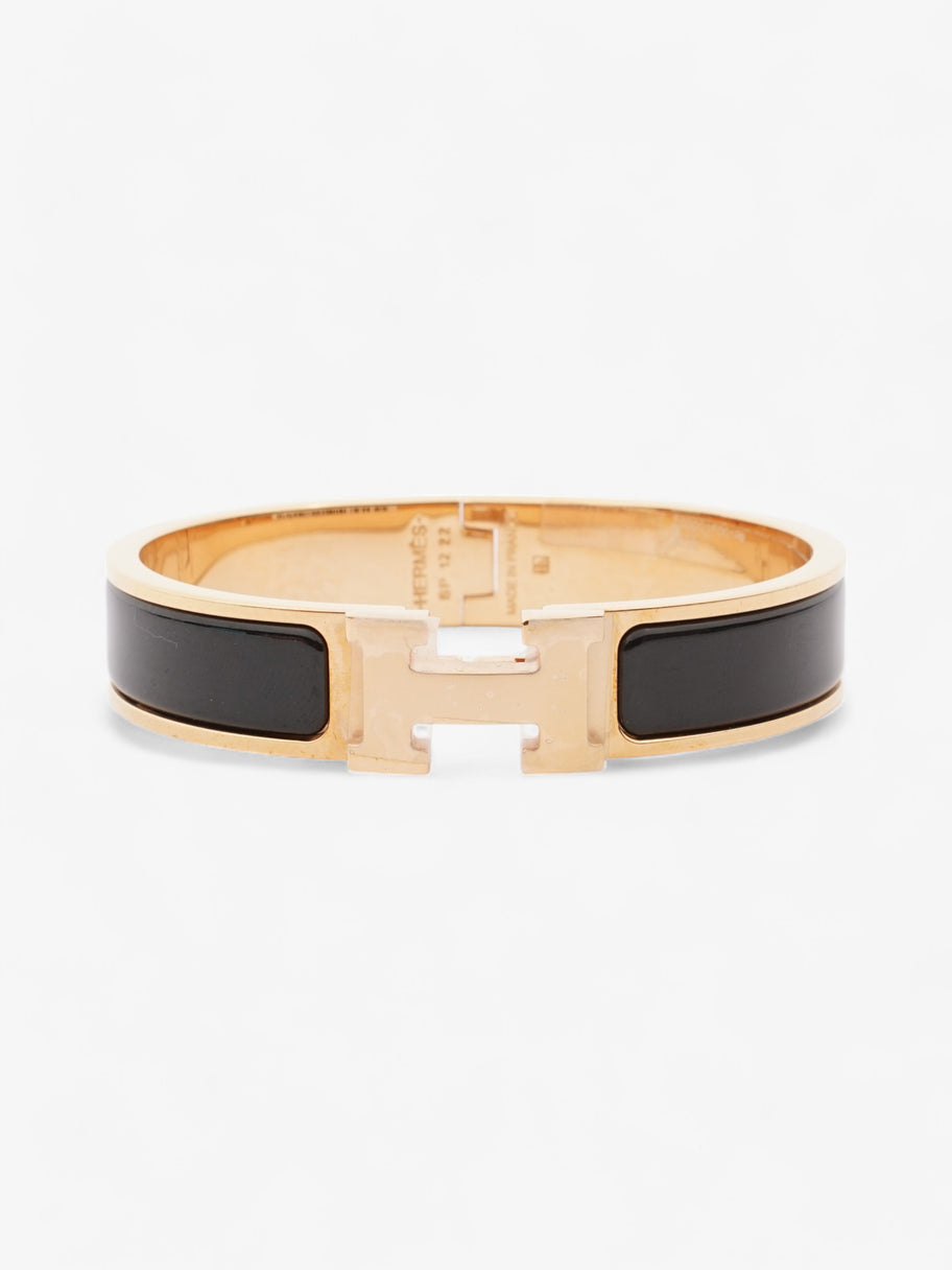 Hermes Clic H Bracelet Gold / Black Enamel GM Image 1