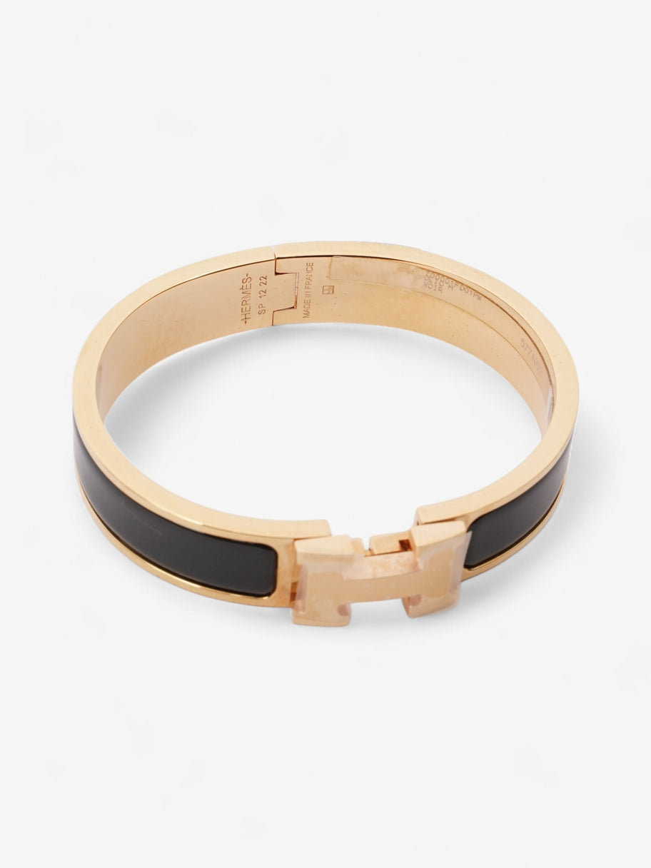 Hermes Clic H Bracelet Gold / Black Enamel GM Image 3