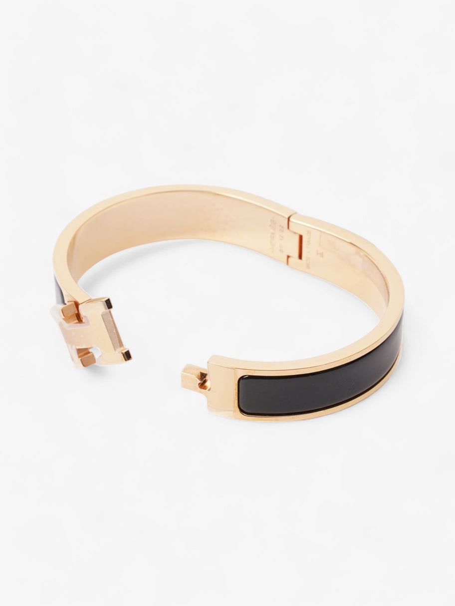 Hermes Clic H Bracelet Gold / Black Enamel GM Image 5